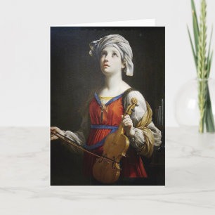 Carte St. Cecilia Musiciens Religieux Catholique Saint