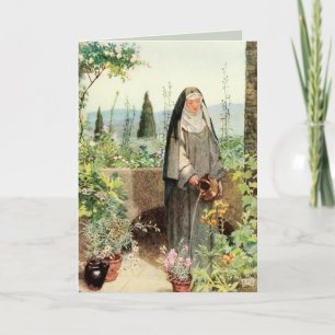 Carte St Clare of Assisi Watering Flowers (M 065)