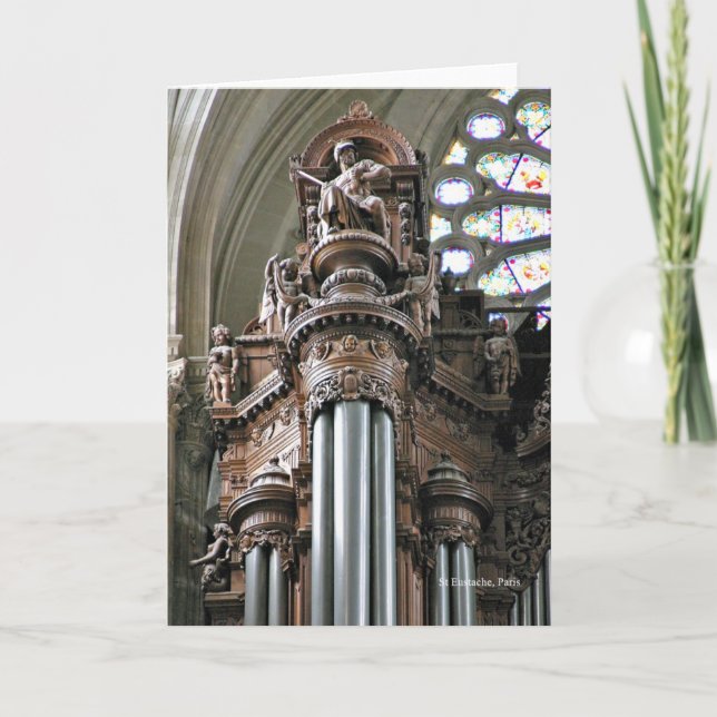 Carte St Eustache organ greeting card (Devant)