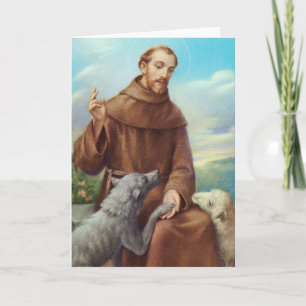 Carte St Francis d'amoureux des animaux d'Assisi