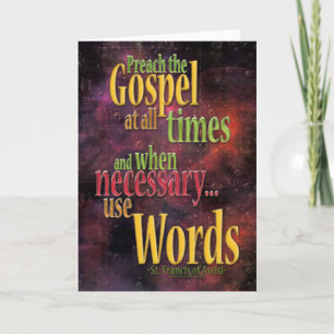 Carte St Francis de citation d'Assisi