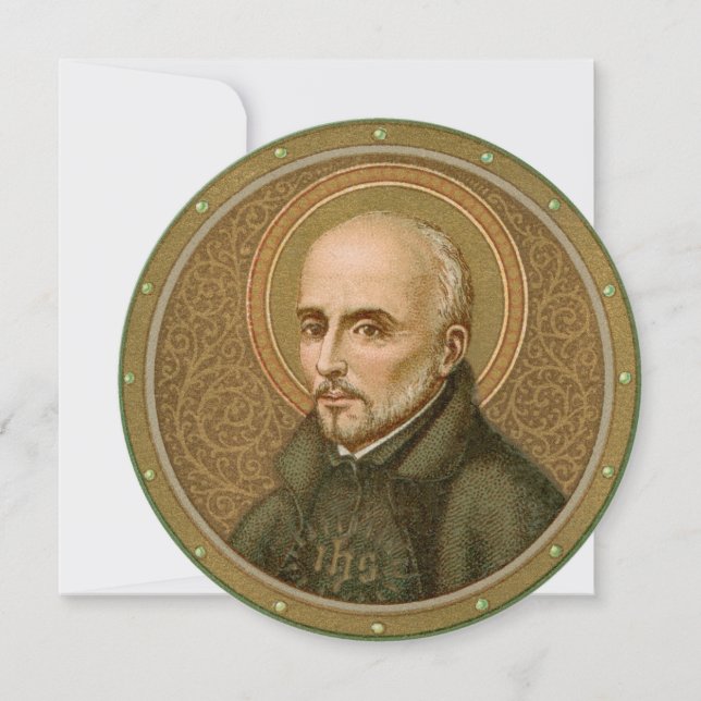 Carte St. Ignatius Loyola (BK 050) Salutation ronde blan (Devant)