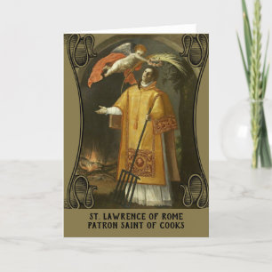 Carte St. Lawrence Patron Saint of Cooks