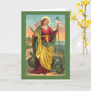 Carte St Margaret avec le dragon et la bannière de résur