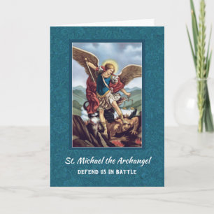 Carte St. Michael l'Archange Défends-nous dans la batail