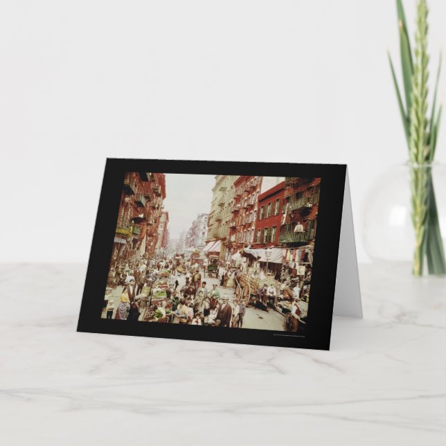 Carte St New York City 1900 de mûre du marché (Devant)