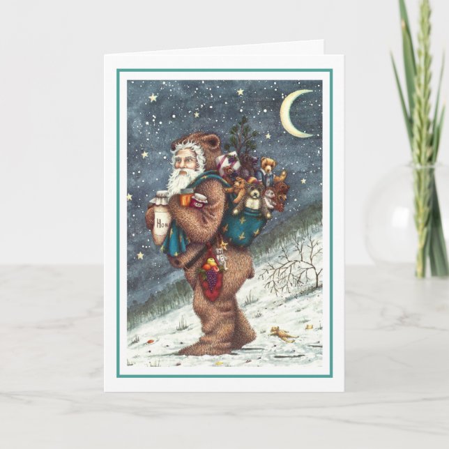 Carte ST. NICK TEDDY BEAR SUIT, CHRISTMAS TEDDIDIES Blan (Devant)