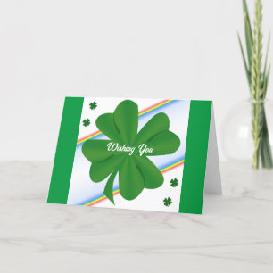 Carte St. Pat shamrock Et Rainbow
