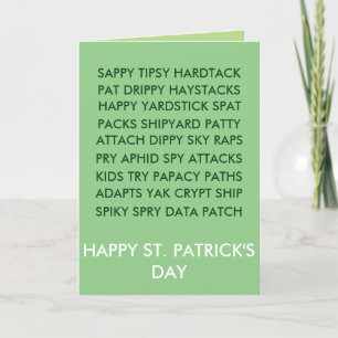 Carte St Patrick Anagram