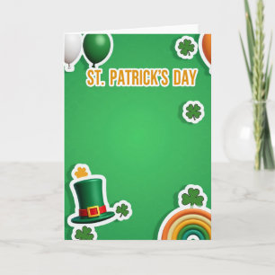 Carte St Patrick Hexagone Vert