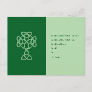Carte St. Patrick’s Day Croix Celtique   Citation 