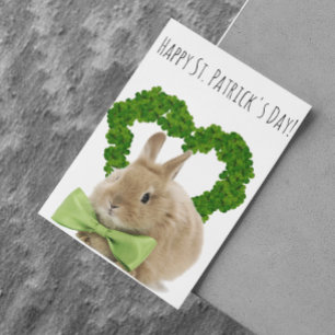 Carte St. Patrick's Day Baby Bunny