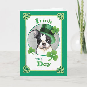 Carte St. Patrick's Day Boston Terrier