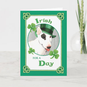 Carte St. Patrick's Day Bull Terrier