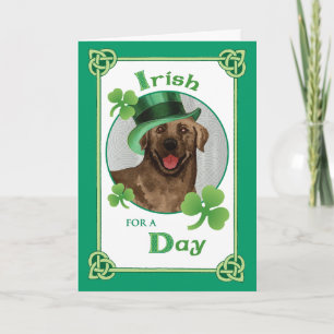 Carte St. Patrick's Day Chocolate Lab