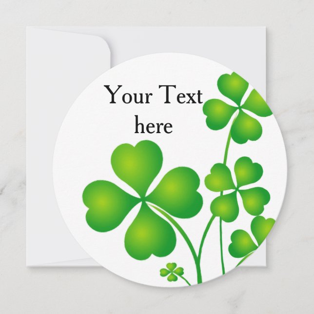 Carte St. Patrick's Day Clover / Shamrocks + vos idées (Devant)