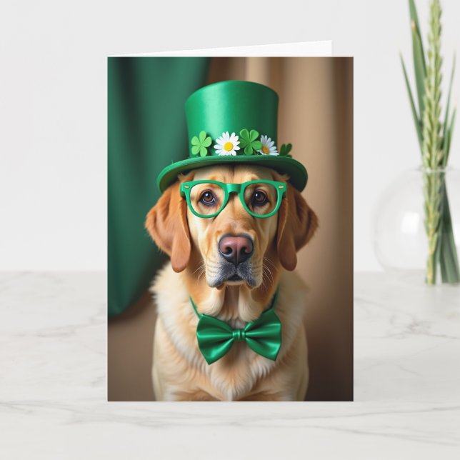 Carte St Patricks Day Dog Photo Card (Devant)