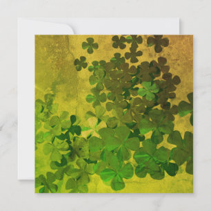 Carte St. Patrick's Day et Good Luck, trèfle à quatre