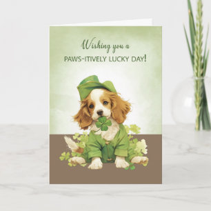 Carte St. Patricks Day mignon Chien Chien Chien Chien Ch