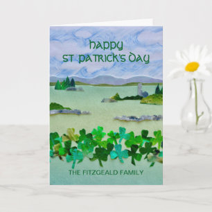Carte St Patrick's Day Paysage irlandais Personnalisé