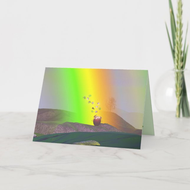 Carte St. Patrick's Day - Rainbow Gold (Devant)