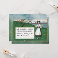 St. Patrick's Day vintage avec Irlandaise Girl