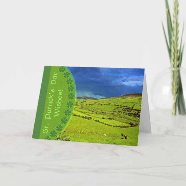 Carte St. Patrick's Day Wives, Paysage irlandais (Devant)
