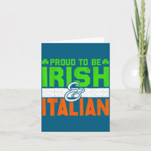 Carte St. Patrick's Paddys Day Irish Italien Vert Shamr