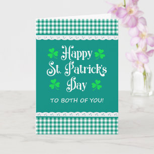 Carte St Patrick's To You Shamrock Green Checks