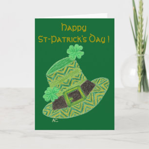 Carte St-Patty pour enfants casquettes du chevron