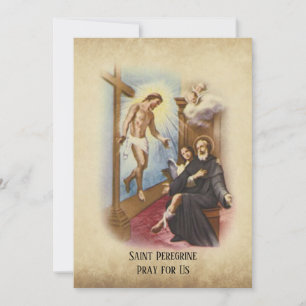 Carte St. Peregrine Patron Saint du Cancer Patients