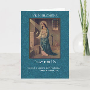 Carte St Philomena Puissante Prière Novena