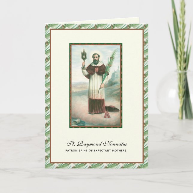 Carte St. Raymond Nonnatus Prolife Expectant Mères (Devant)