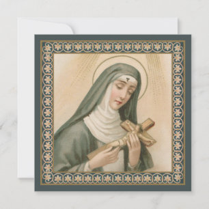Carte St. Rita de Cascia (M 015) Salutation Carré