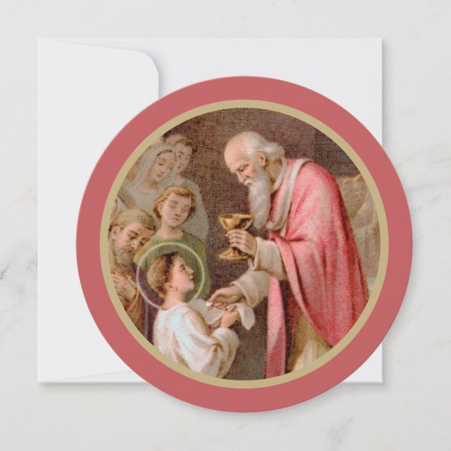 Carte St. Tarcisius recevant l'Eucharistie (BL 02) (Devant)