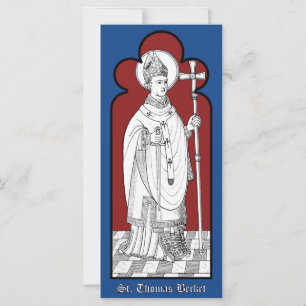 Carte St. Thomas Becket tenant une épée (M 033)