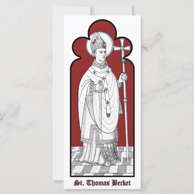 Carte St. Thomas Becket tenant une épée (M 033) (Devant)