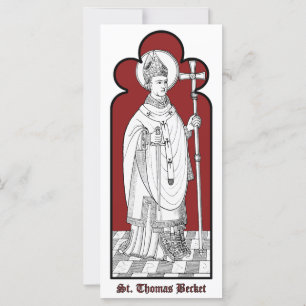 Carte St. Thomas Becket tenant une épée (M 033)