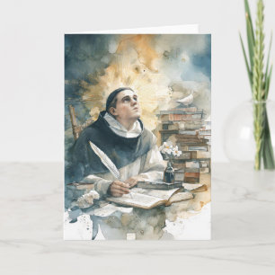 Carte St. Thomas d'Aquin avec plume