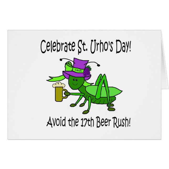 Carte St. Urho's Day Card - Beer Rush (Devant horizontal)