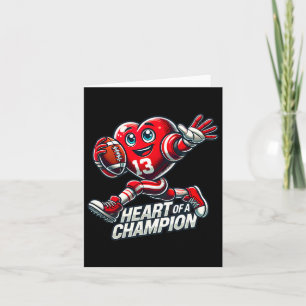 Carte St-Valentin Cœur d'un champion de football Design