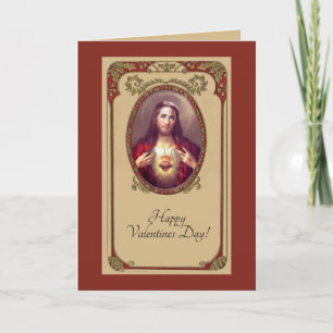 Carte St. Valentine's Day Sacred Heart of Jesus