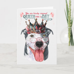 Carte Staffordshire Dog Queen pour une journée Anniversa