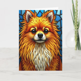 Carte Stained Glass Canine Fathers Day Card