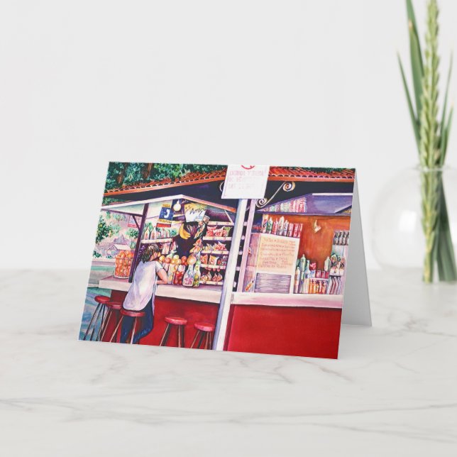 Carte stand alimentaire, Mexico Greeting Card (Devant)