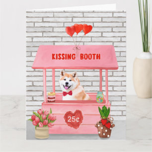 Carte Stand de baisers pour la Saint-Valentin pour chien