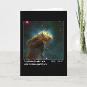Carte Star Birth Cloud M16 Hubble Telescope Photo