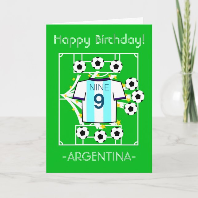 Carte Star de Football (Rayures Bleu Clair et Blanc) (Devant)