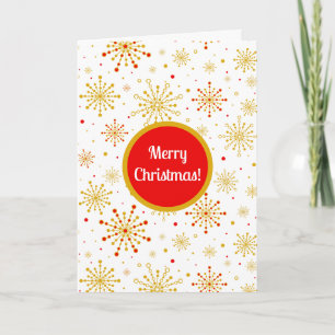 Carte Starburst rétro atomique mi-siècle Mood Rouge & Or