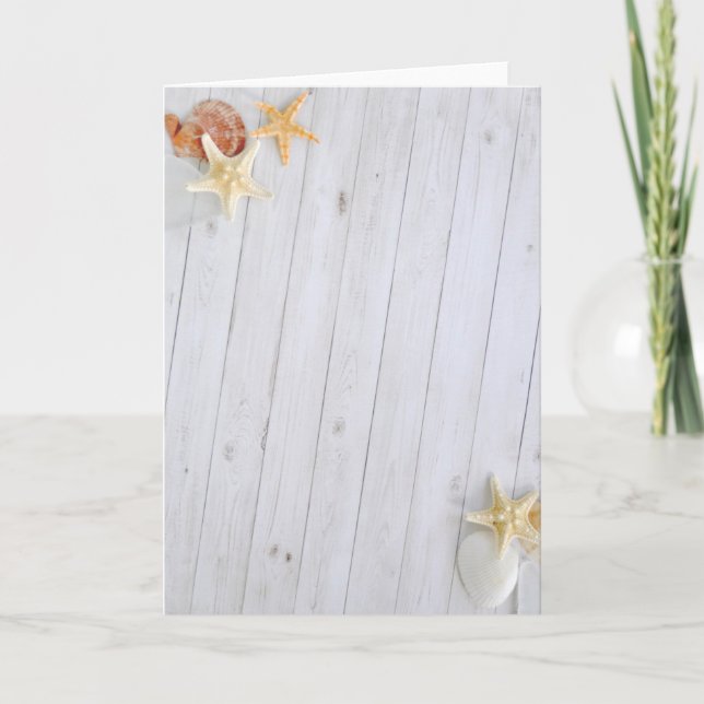 Carte Starfish and Shells Nautical Holiday (Devant)